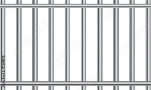 Silver Metal Prison Bars