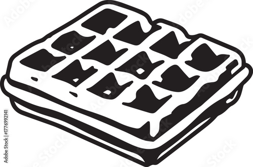 Waffles clean simple silhouette