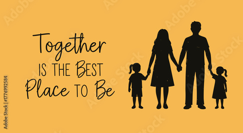 Family Togetherness Wall Art Decor Inspirational Quote for Home - Together is the Best Place to Be