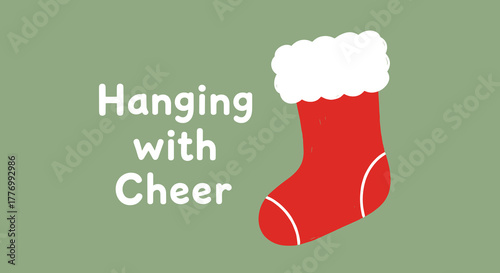 Cheerful Holiday Stocking Design for Festive Decor and Gift Giving