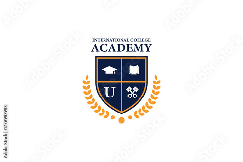International school emblem logo design