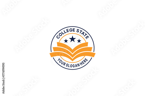 University, school academy logo design