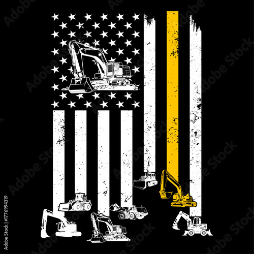 American Flag Operator Logo Vector