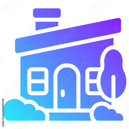 house gradient fill icon