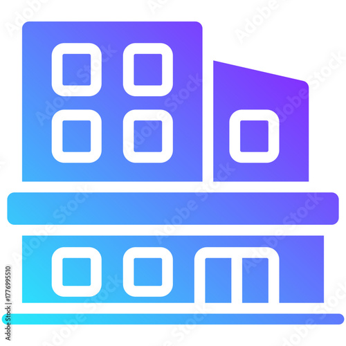 building gradient fill icon