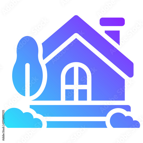 house gradient fill icon