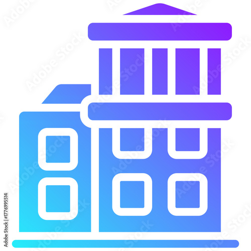 building gradient fill icon