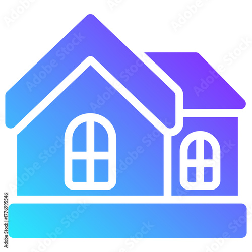house gradient fill icon