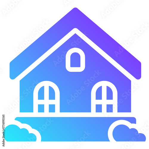 house gradient fill icon