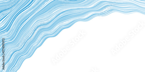 青　波　幾何学　模様　背景