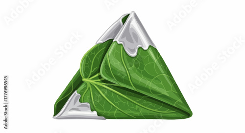 green leaves isolated on white