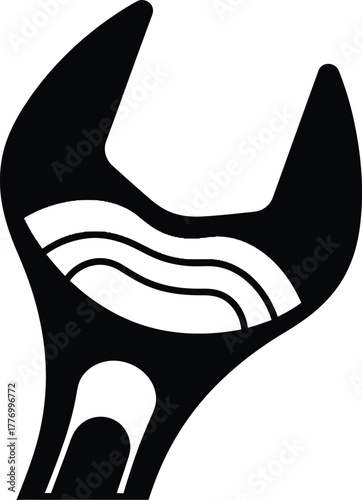 Adjustable wrench icon design illustration vector on white background perfect for mechanical repairs and automotive work