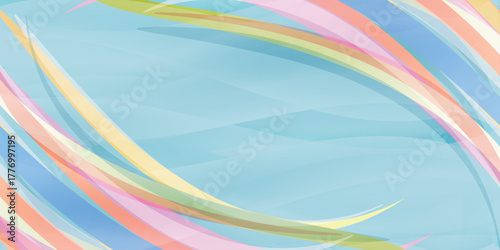 青　カラフル　幾何学　模様　背景