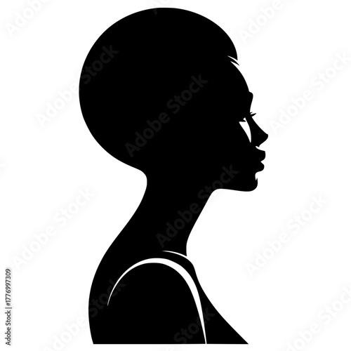 Inland woman portrait silhouette