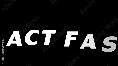 White act fast text on a black background with bold font and a sense of urgency and quick action