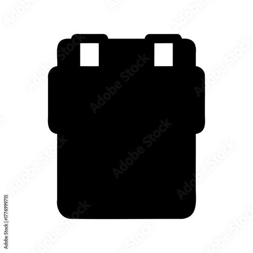 Black silhouette of an Automotive battery for cars and other vehicles