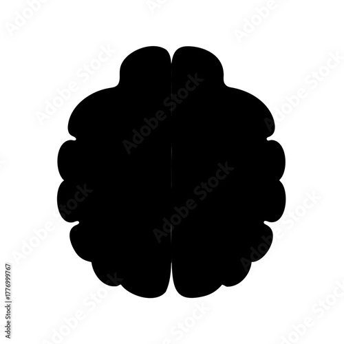 Silhouette illustration of a human brain, symbolizing intelligence and thought process