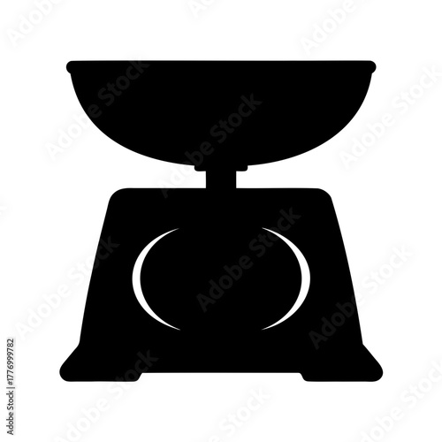 Silhouette of a kitchen scale, for measuring ingredients and quantities of food