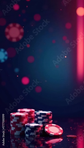 Sleek minimalist casino banner, glowing lights, deco, minimal
