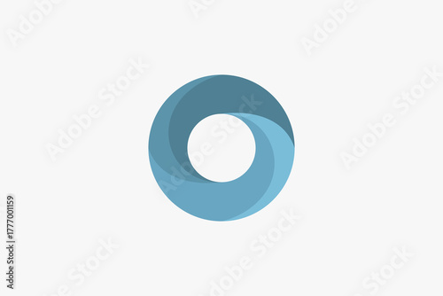 Dynamic move modern circle blue logo 