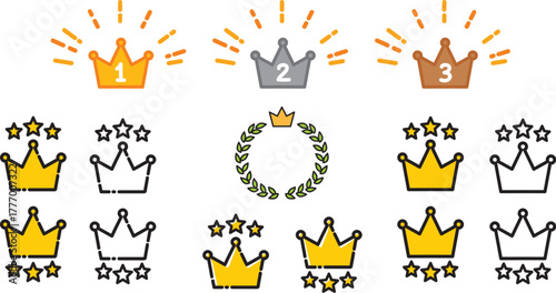 ランキング　かわいい王冠イラスト