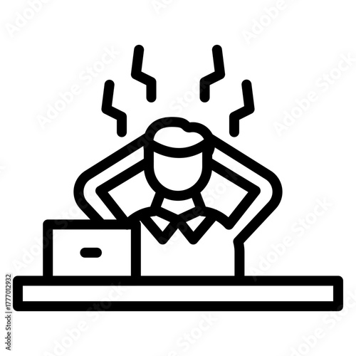 Overworked Vector Line Icon Design