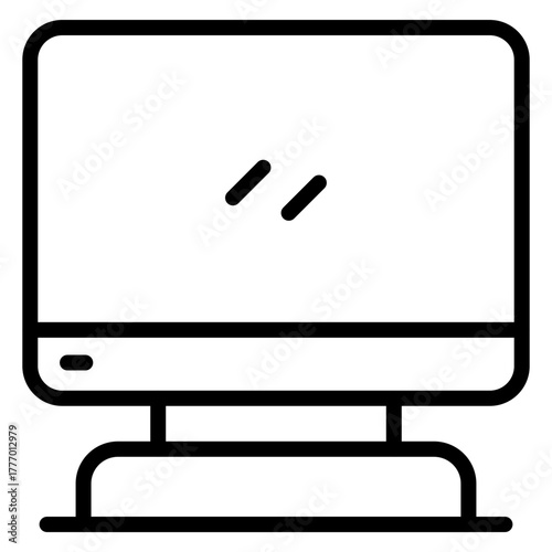 Computer Screen Vector Line Icon Design