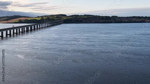 Wallpaper Mural Aerial Pullback of Tay Road Bridge Over River Tay Torontodigital.ca