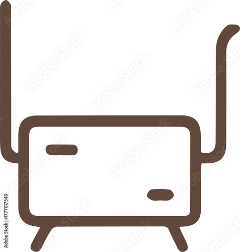 Minimalist WiFi Router Icon Representing Internet Connectivity and Wireless Technology