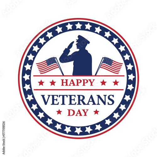 united states celebration happy veterans day flat design