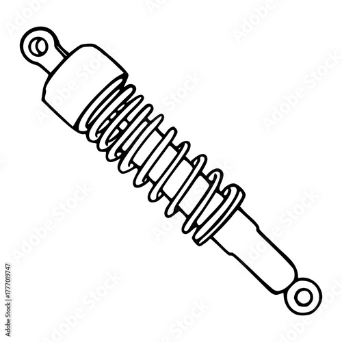 car or motorcycle shock absorber outline icon