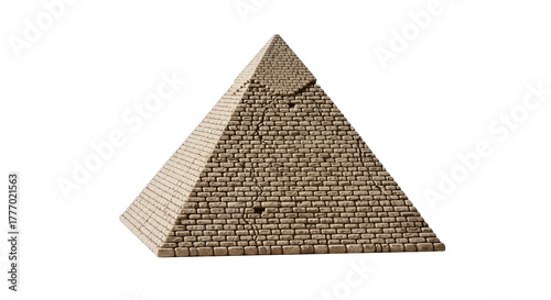 Ancient Egyptian Pyramid Structure model  isolated on transparent background