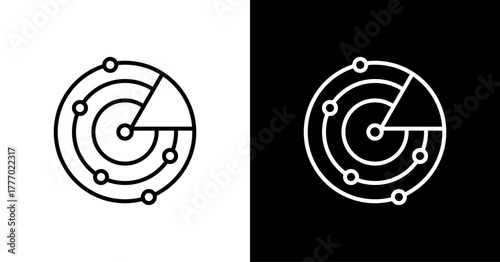 Radar  White Icon Set Design