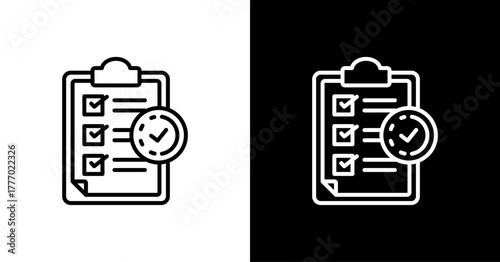 Completion Progress  White Icon Set Design