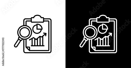 Analytical Report  White Icon Set Design