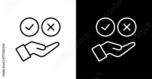 Decision Process  White Icon Set Design