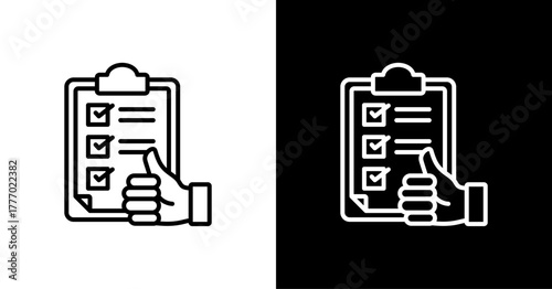 Thumbs Up  White Icon Set Design