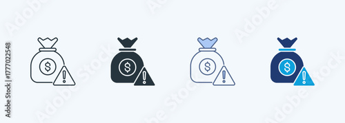 Financial Risk Multiple Style Icon Collection