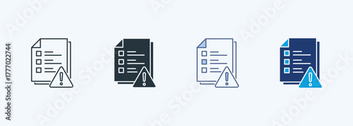 Risk Assessment Multiple Style Icon Collection