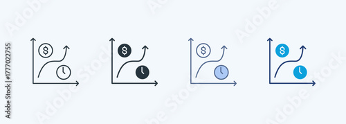 Yield Curve Multiple Style Icon Collection