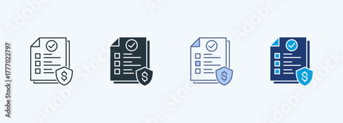 Liability Insurance Multiple Style Icon Collection