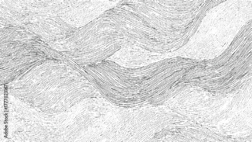 Abstract monochrome wavy lines texture with subtle texture and depth vector