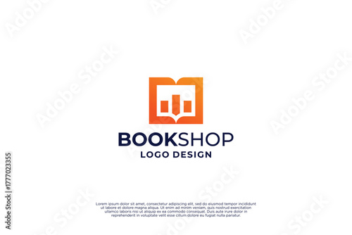 Financial book shop logo design. Smart Trade Book Logo