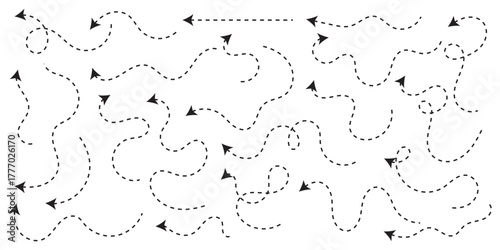 Hand drawn arrow illustration Clean dot style doodle arrows set, icon set collection vector illustration,