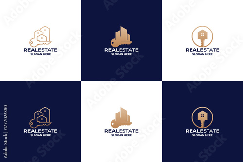 Collections of Luxury real estate logo. Residence for sale logo design