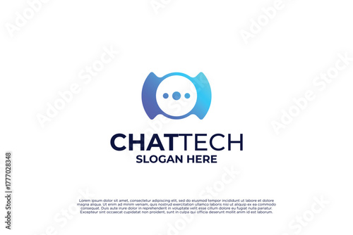 Simple Bubble chat logo design