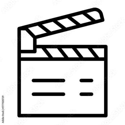 Movie Scene Vector Line Icon Design