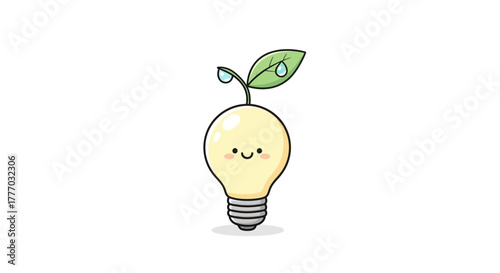 Minimalist vector illustration about saving energy