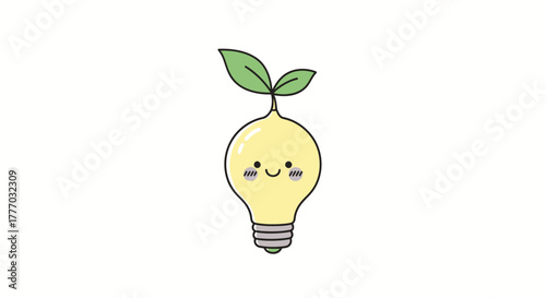 Minimalist vector illustration about saving energy