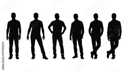 Men's silhouette collection Vector